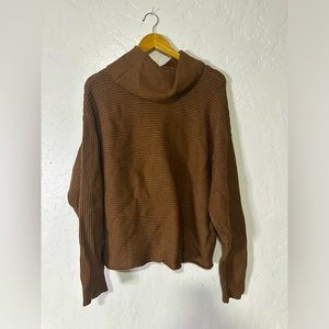 Brown cowl neck sweater